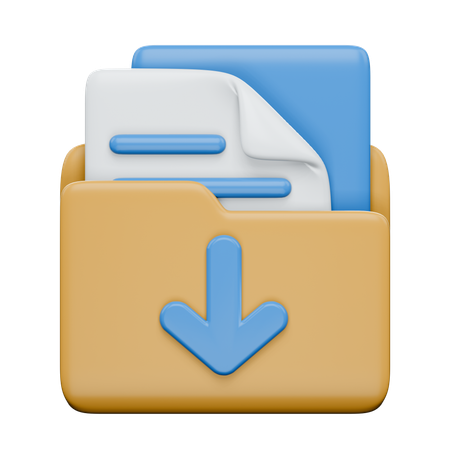 Download Folder  3D Icon