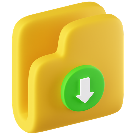 Download Folder  3D Icon