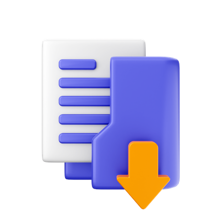 Download Folder  3D Icon