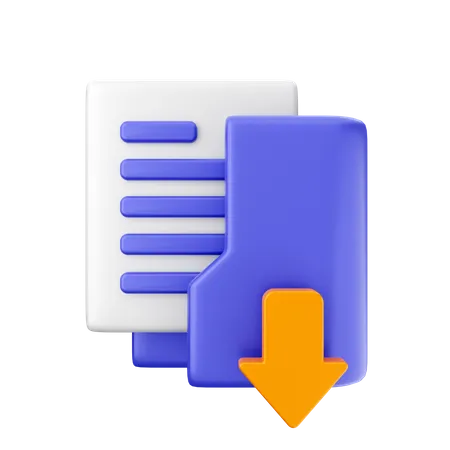 Download Folder  3D Icon