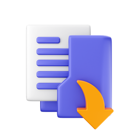 Download Folder  3D Icon