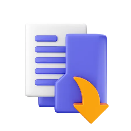 Download Folder  3D Icon