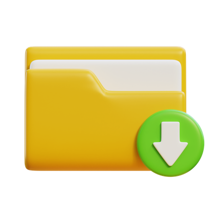 Download Folder  3D Icon