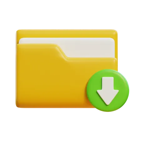 Download Folder  3D Icon