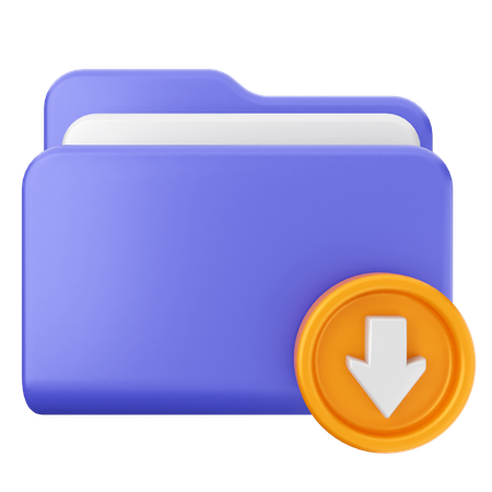 Download Folder  3D Icon