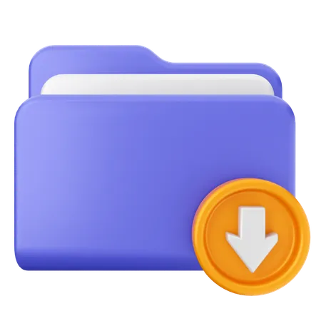 Download Folder  3D Icon