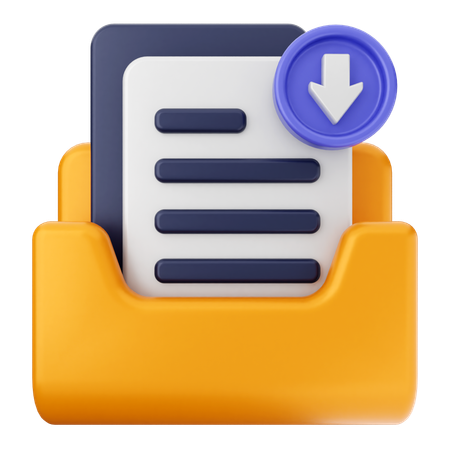 Download Folder  3D Icon