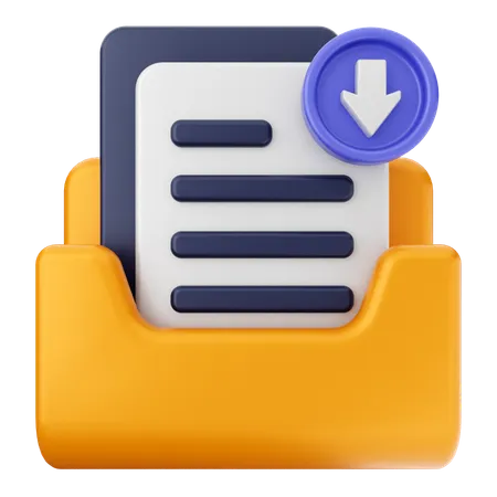 Download Folder  3D Icon