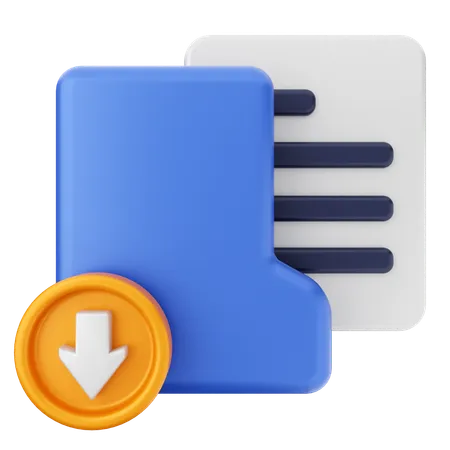 Download Folder  3D Icon