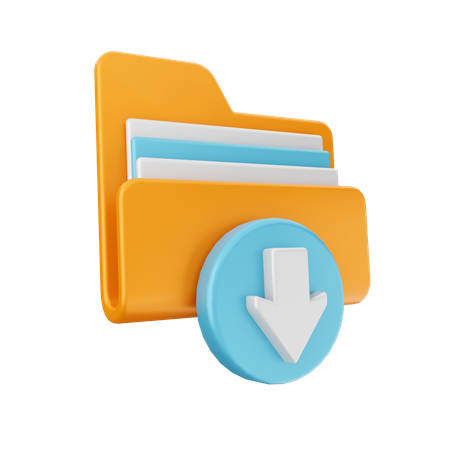 Download Folder  3D Icon