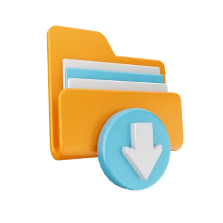 Download Folder  3D Icon