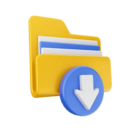 Download Folder  3D Icon