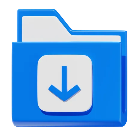 Download Folder  3D Icon