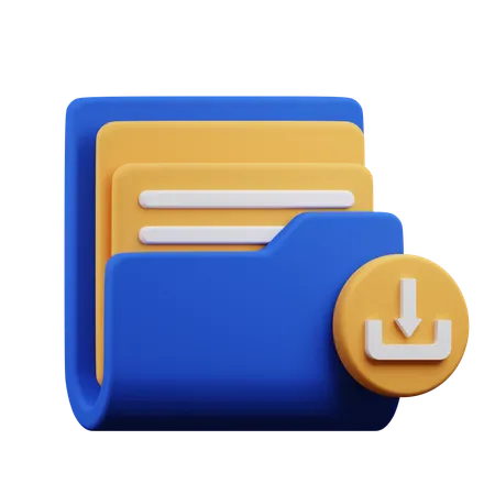 Download Folder  3D Icon