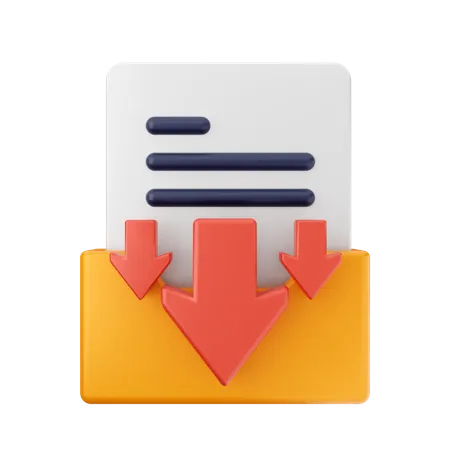 Download Folder  3D Icon