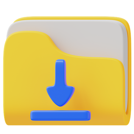 Download Folder  3D Icon