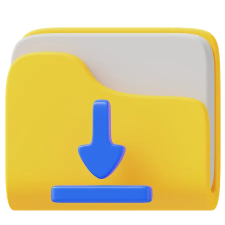 Download Folder  3D Icon