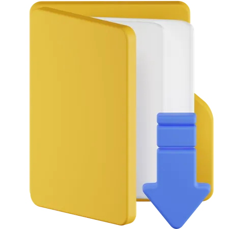 Download Folder  3D Icon