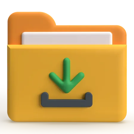 Download Folder  3D Icon