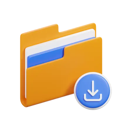 Download Folder  3D Icon