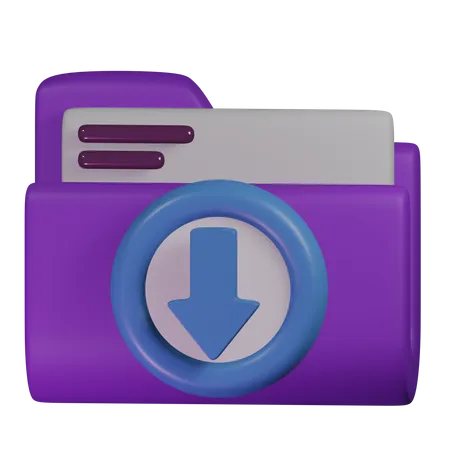 Download Folder  3D Icon