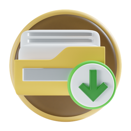 Download folder  3D Icon