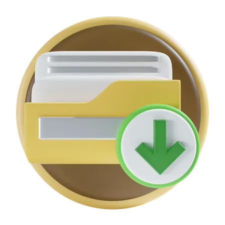 Download folder  3D Icon