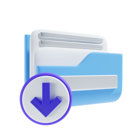 Download folder  3D Icon