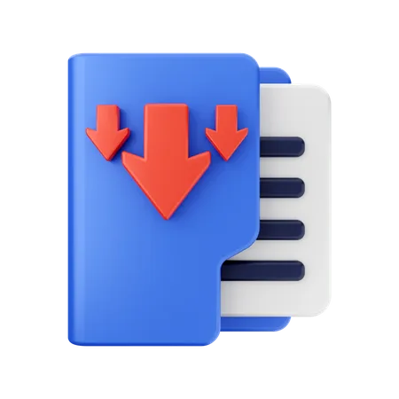 Download Folder  3D Icon