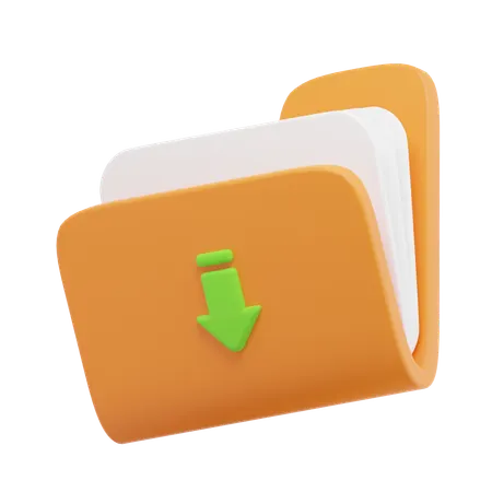 Download Folder  3D Icon