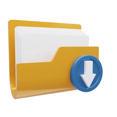 Download Folder  3D Icon