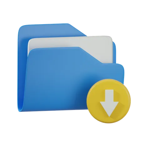 Download Folder  3D Icon