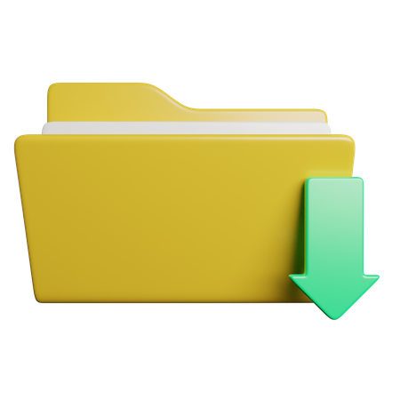 Download Folder  3D Icon