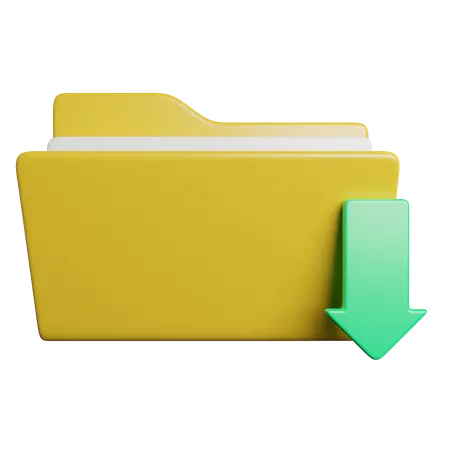 Download Folder  3D Icon