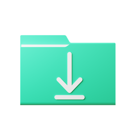 Download Folder  3D Icon