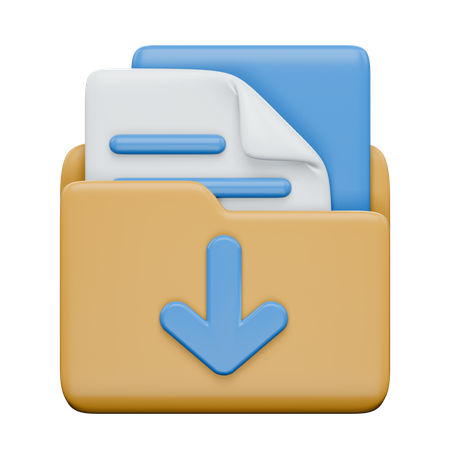 Download Folder  3D Icon