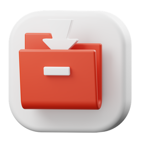 Download Folder  3D Icon