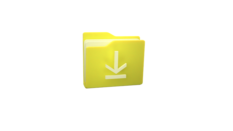 Download Folder  3D Icon