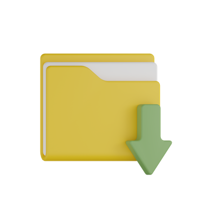 Download Folder  3D Icon