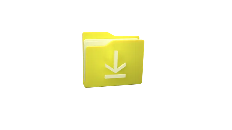 Download Folder  3D Illustration