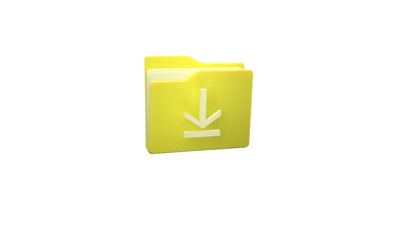 3 D File Folder Easy To Change Color And Modify 3D Illustration
