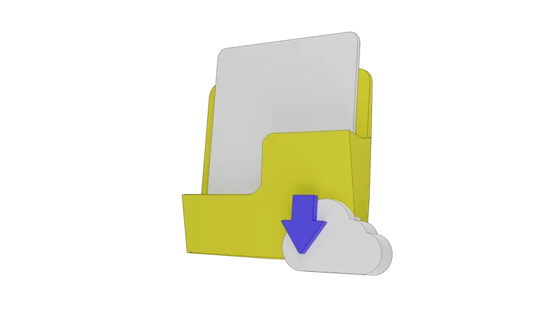 Download Folder  3D Illustration