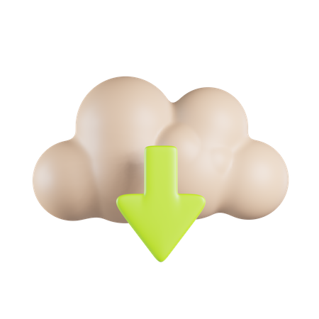 Download from Cloud  3D Icon