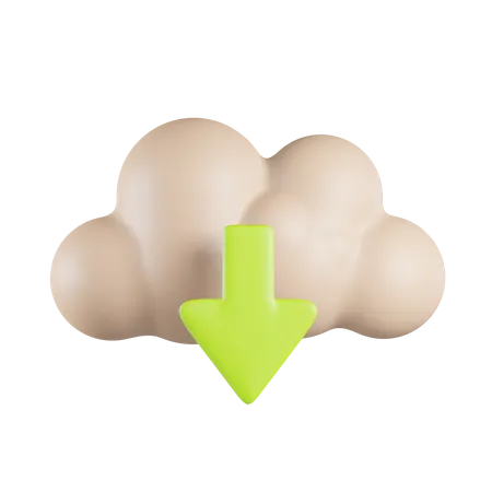 Download from Cloud  3D Icon