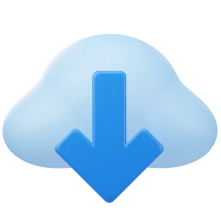 Download from Cloud  3D Icon