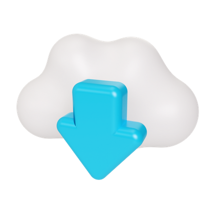 Download From Cloud  3D Illustration