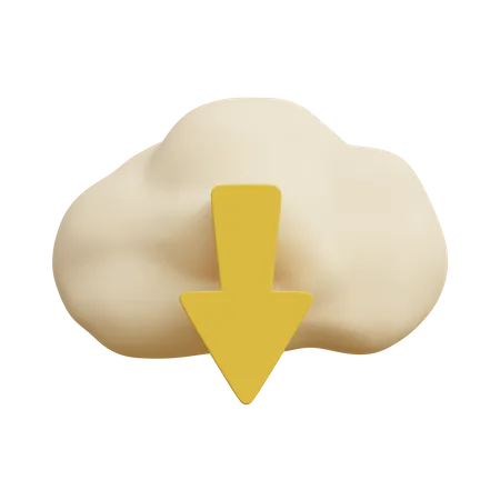 Download from cloud  3D Illustration