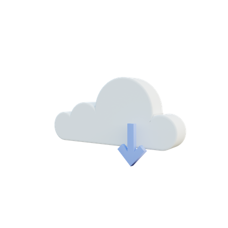 Download from cloud  3D Illustration