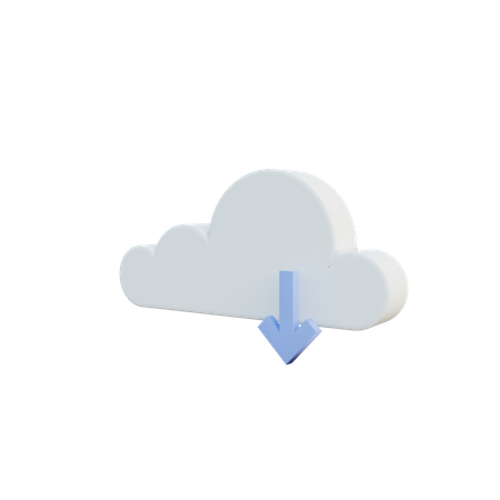 Download from cloud 3D Illustration