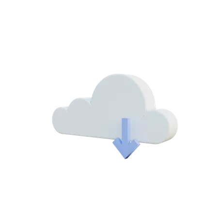 Download from cloud  3D Illustration